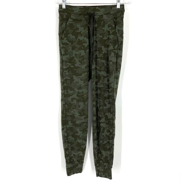 Lululemon Ready To Rulu Jogger 29" Heritage Camo Dark Olive Green Twill Size 6 - Picture 1 of 8